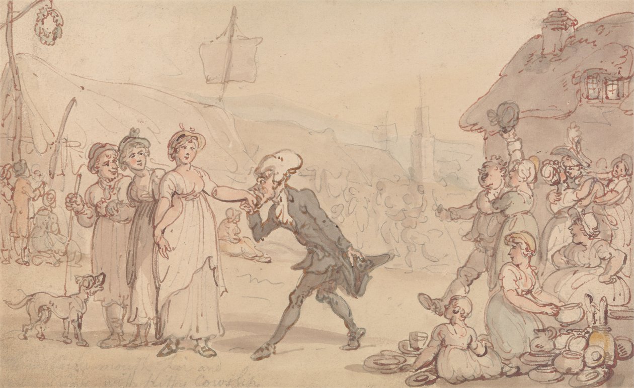 Dr. Syntax con Kitty Cowslip de Thomas Rowlandson