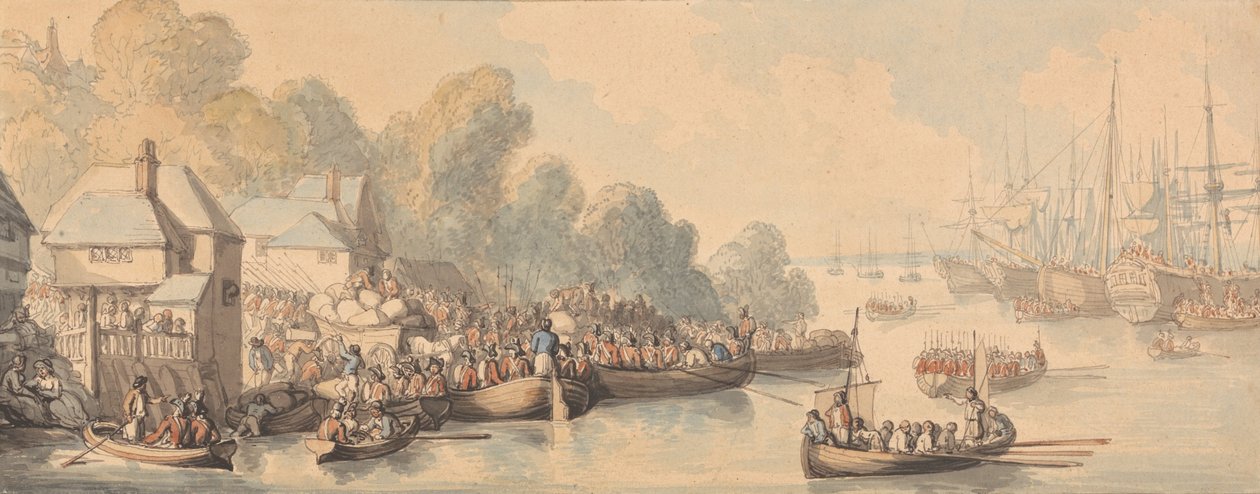 Embarque en Southampton, 20 de junio de 1794 de Thomas Rowlandson