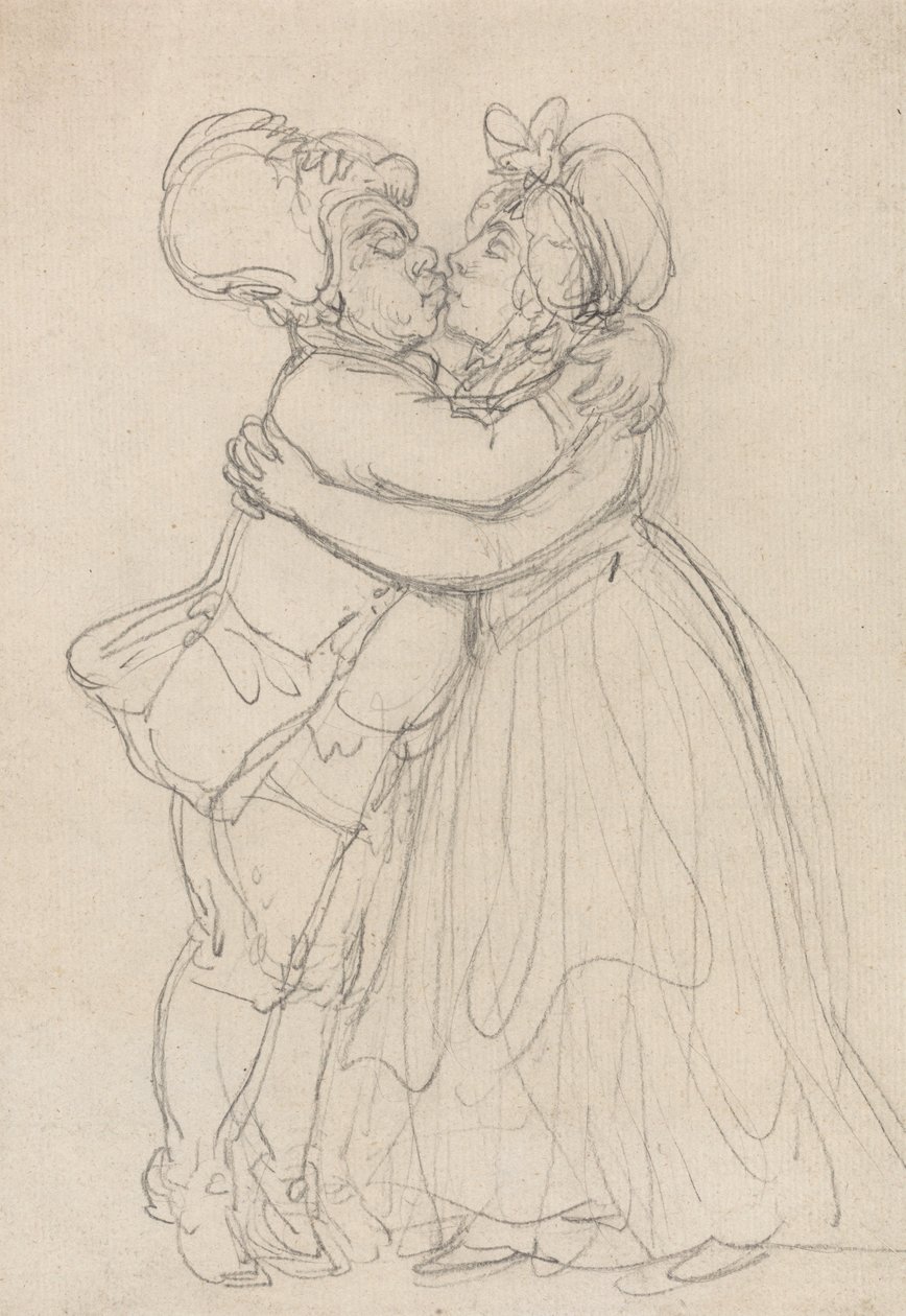 Amantes perdonándose de Thomas Rowlandson