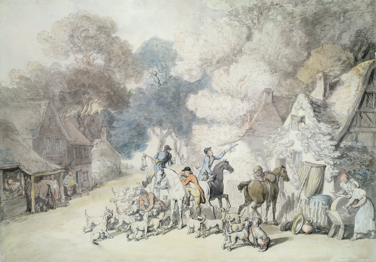 Saliendo por la mañana, una escena en el Bosque de Windsor, c.1801 de Thomas Rowlandson