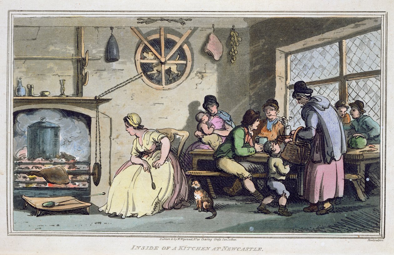 Interior de una cocina en Newcastle, publicado en 1800 de Thomas Rowlandson