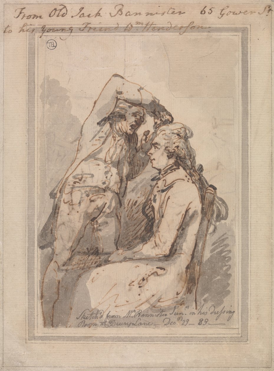 Jack Bannister en su camerino de Thomas Rowlandson