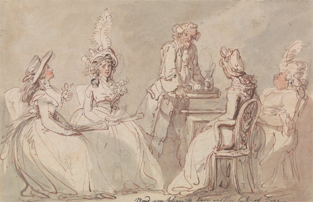 Damas tomando té de Thomas Rowlandson
