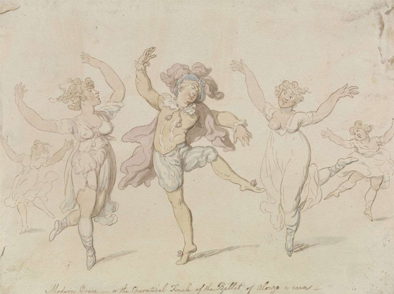 Gracia moderna o, El final operático del ballet de Alonzo e caro de Thomas Rowlandson