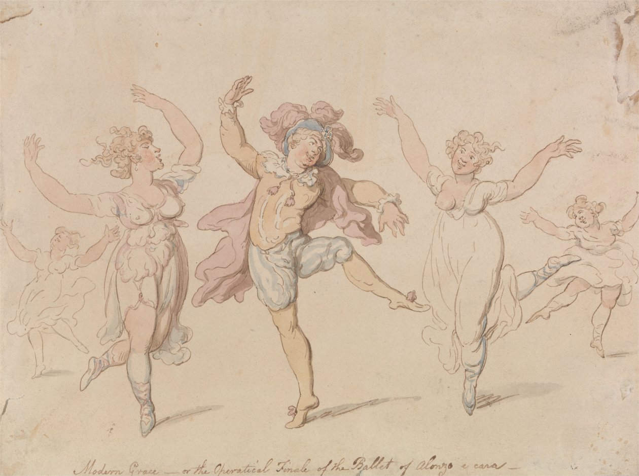 Gracia moderna... El ballet de Alonzo e Cara de Thomas Rowlandson