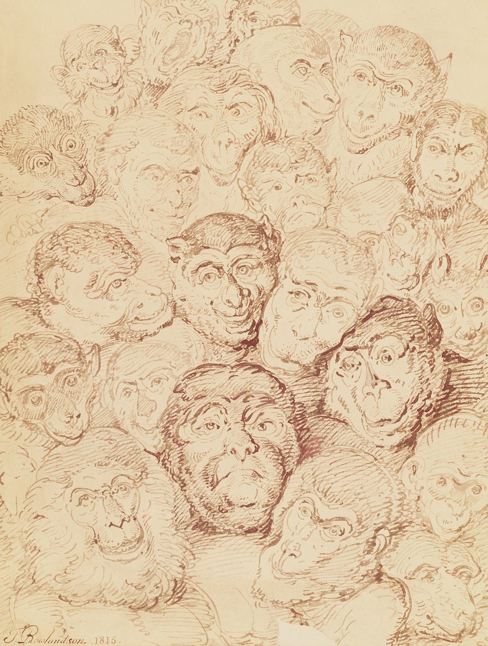 Caras de mono, 1815 de Thomas Rowlandson