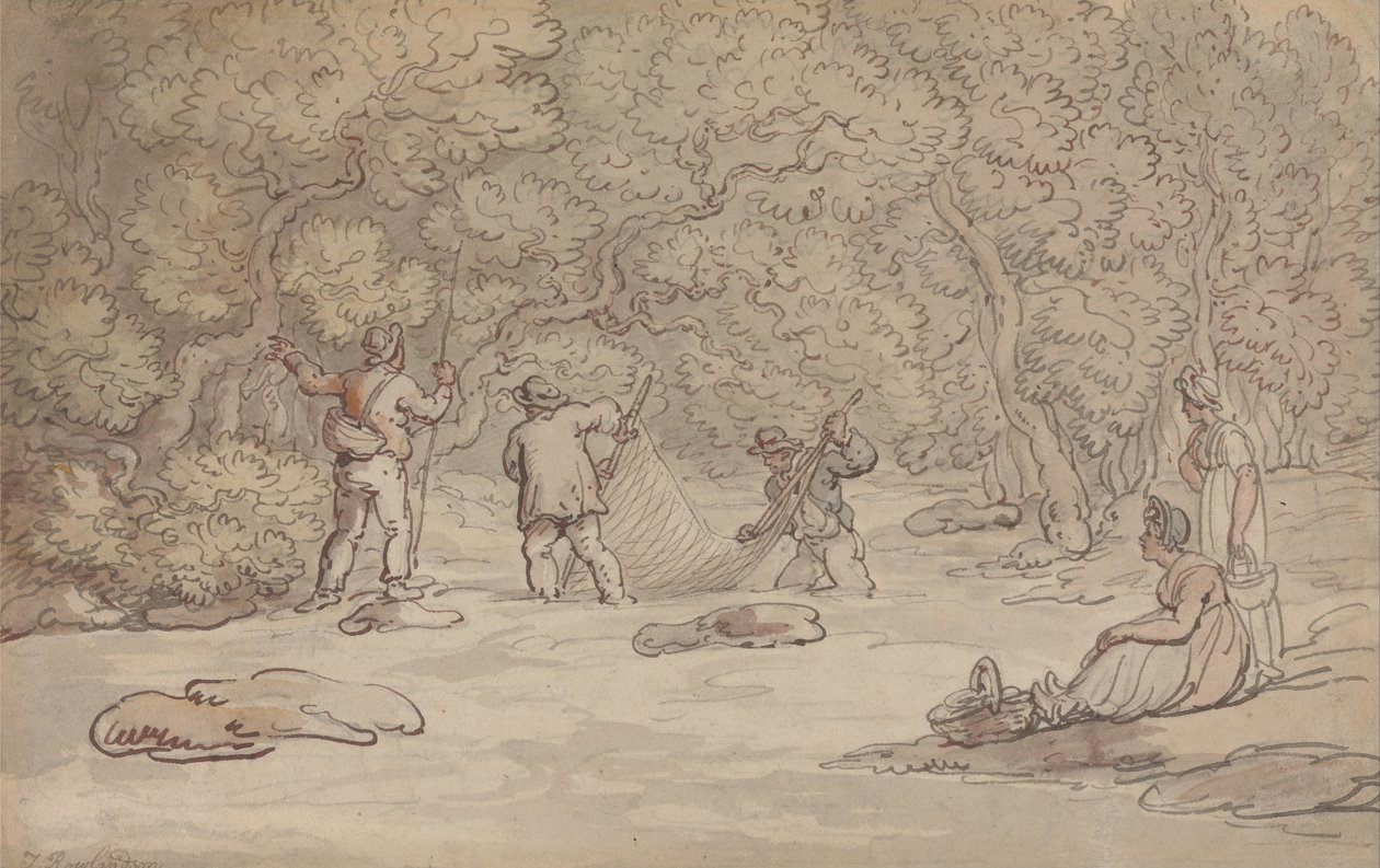 Red de una piscina de salmón de Thomas Rowlandson