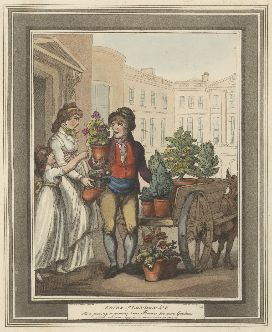 Placa 5 de Cries of London, 1799 de Thomas Rowlandson