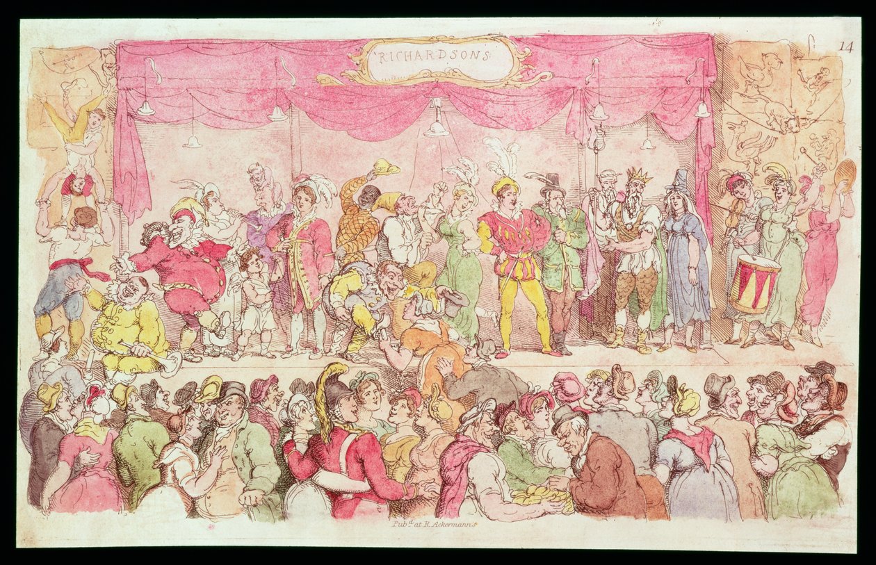 Teatro de Richardson, publicado por Ackermann