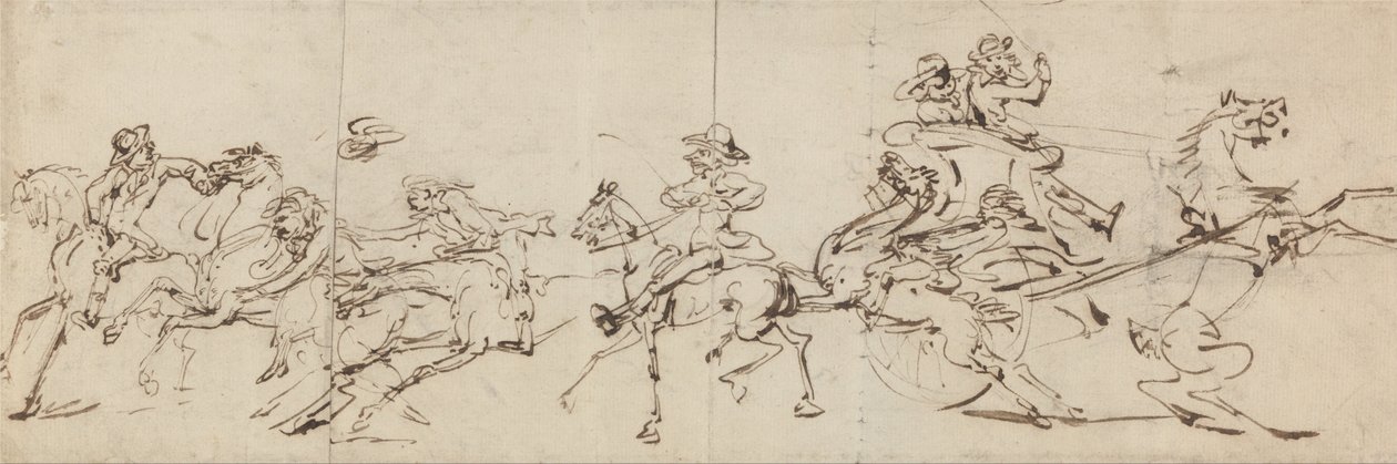 Accidentes de equitación y conducción de Thomas Rowlandson