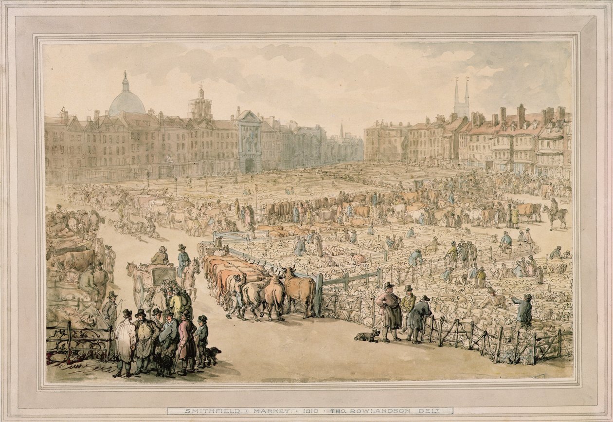 Mercado de Smithfield, 1810 de Thomas Rowlandson