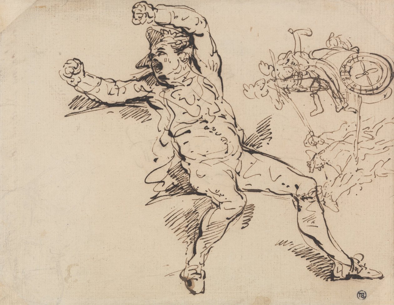 Estudio de un hombre gritando de Thomas Rowlandson
