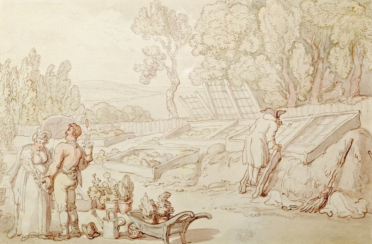 El jardinero amoroso de Thomas Rowlandson