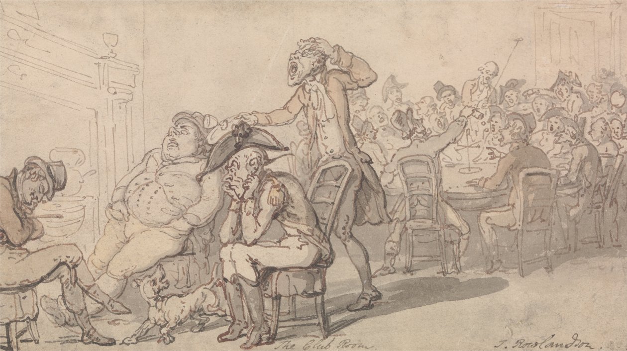 La sala del club de Thomas Rowlandson