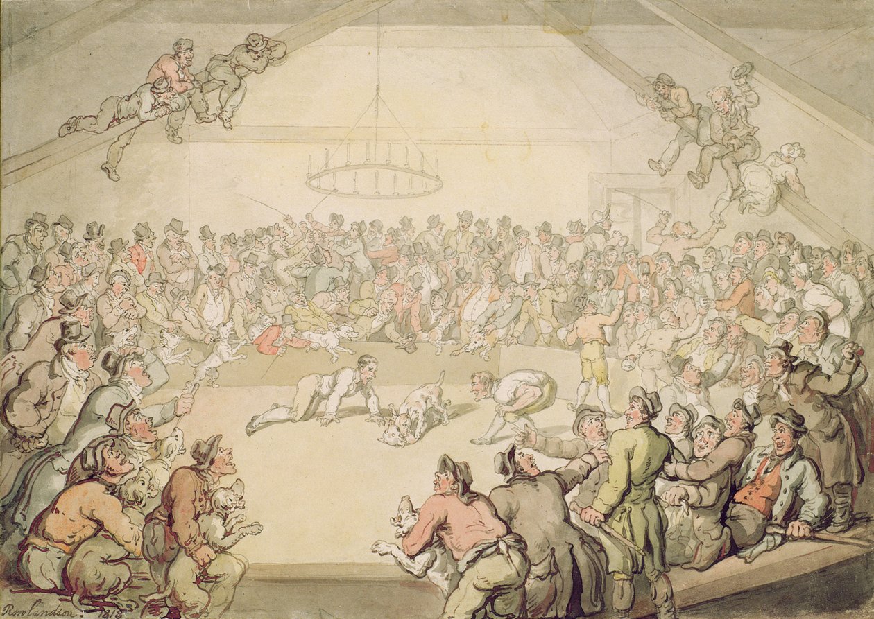 La pelea de perros de Thomas Rowlandson