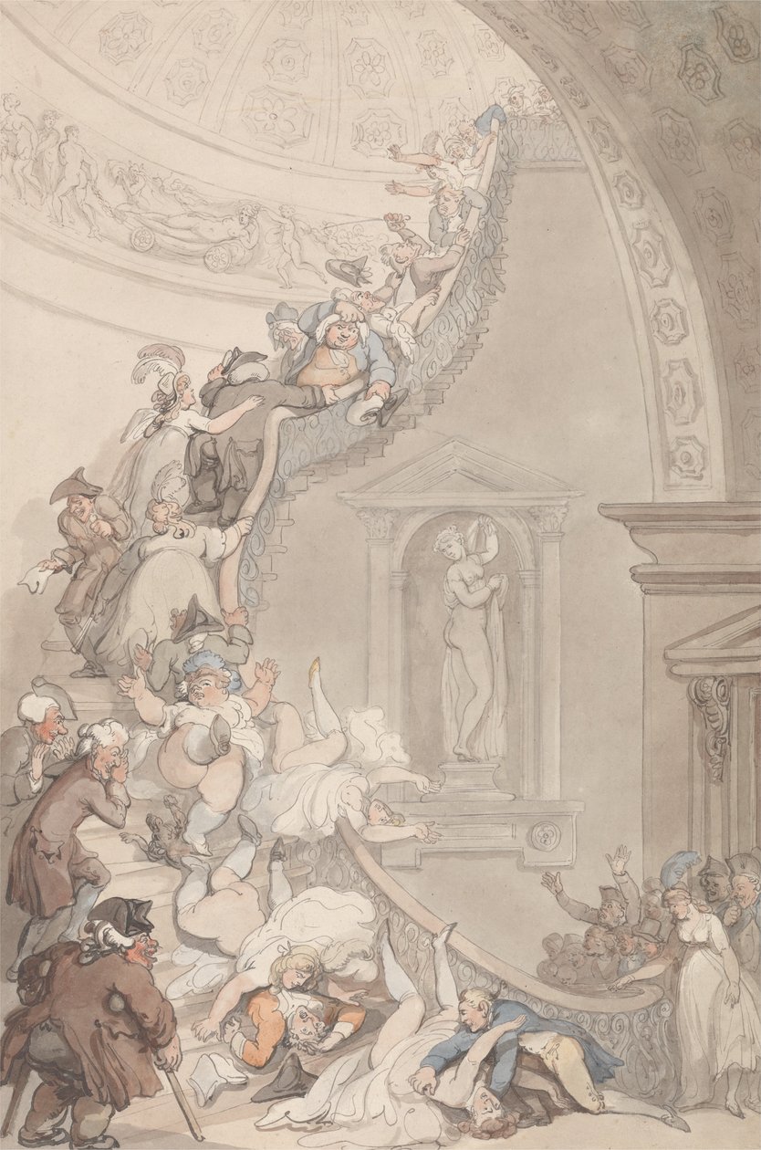 La escalera de la exposición, Somerset House de Thomas Rowlandson