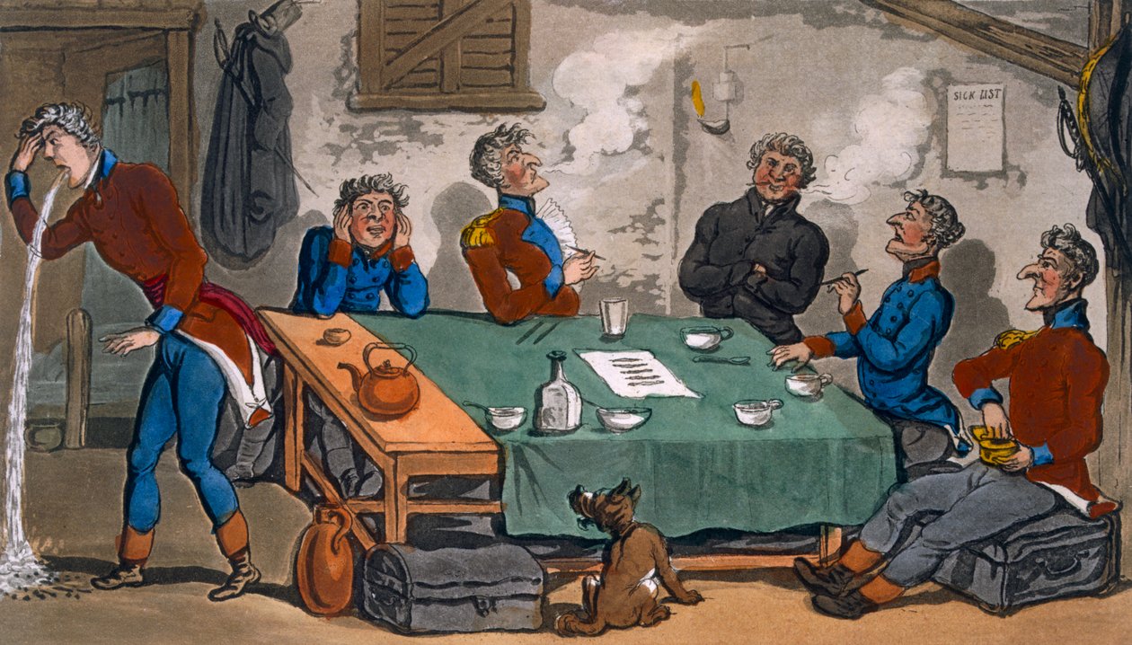Las aventuras militares de Johnny Newcombe, con un relato de su campaña en la península y en Pall Mall, 1816 de Thomas Rowlandson