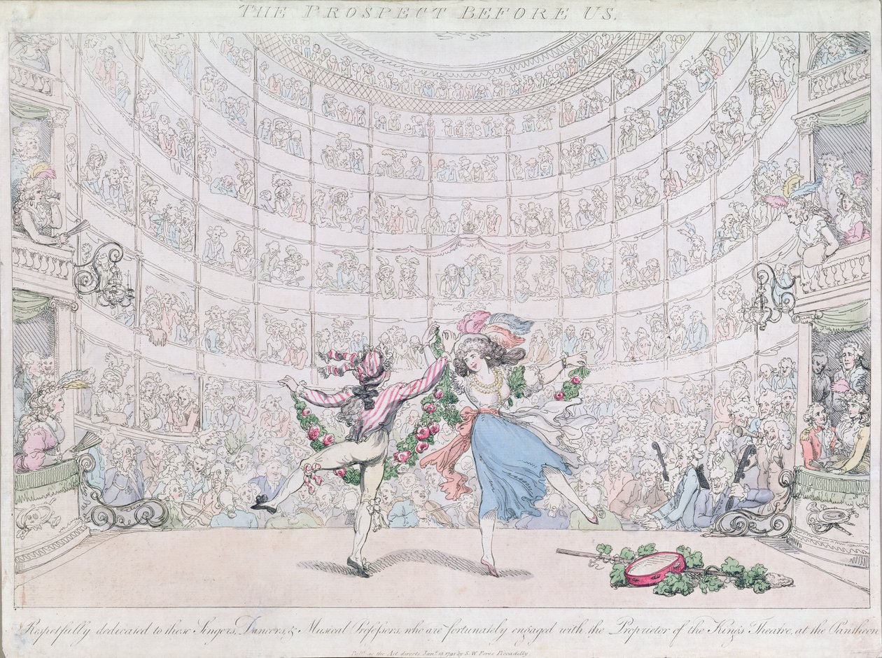 El Panteón, Oxford Street, publicado por S.W. Fores, 1791 de Thomas Rowlandson