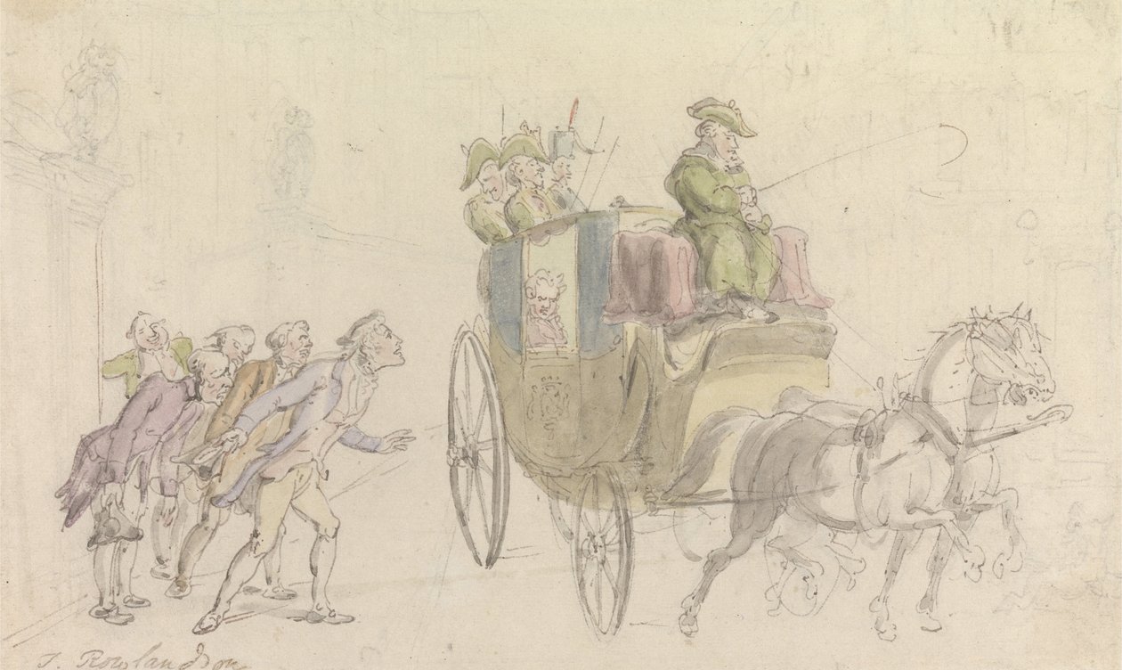 El vicario de Wakefield: Asistencia a un noble de Thomas Rowlandson