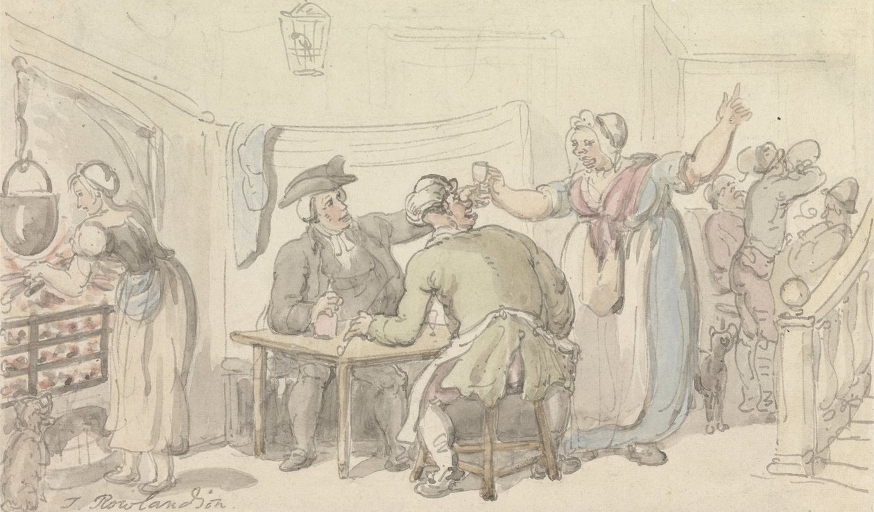 El vicario de Wakefield - La regañona, con noticias de Olivia de Thomas Rowlandson