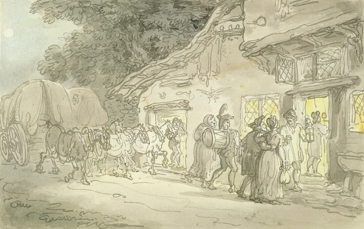El descanso del carretero, c.1800-05 de Thomas Rowlandson