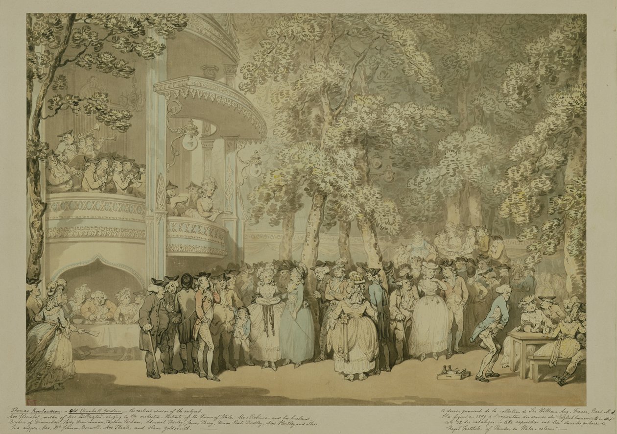 Jardines de Vauxhall, c.1784 de Thomas Rowlandson