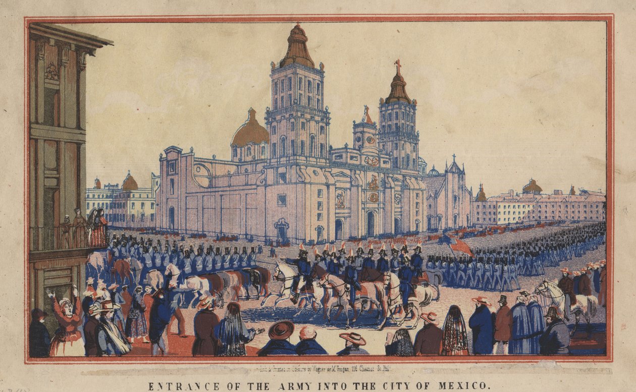 Entrada del ejército en la Ciudad de México, 1848 de Thomas S. Wagner