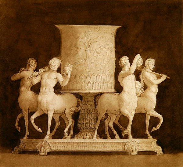 Diseño para un cáliz de plata de Thomas Stothard