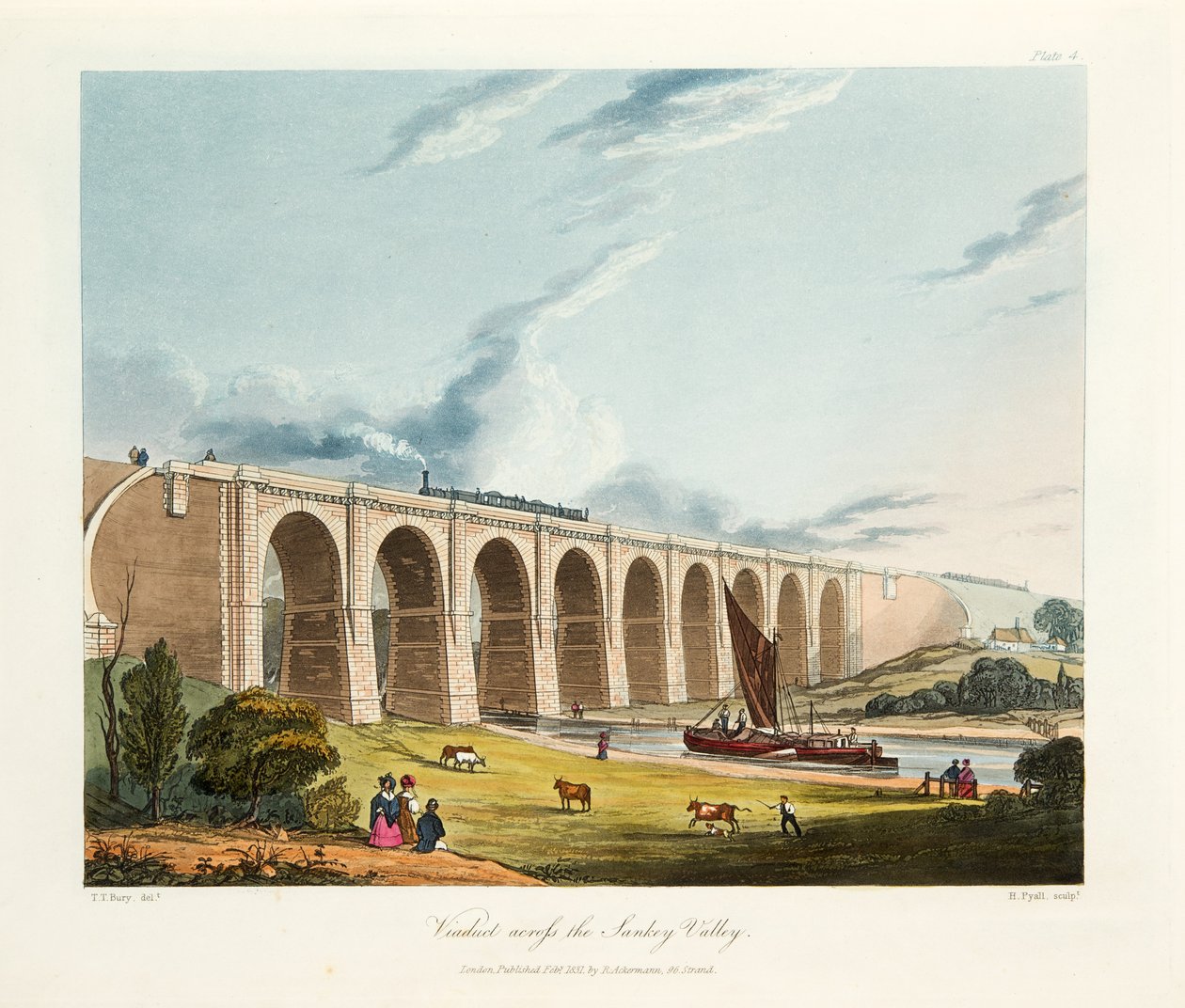 Viaducto a través del Valle de Sankey, 1831 de Thomas Talbot Bury