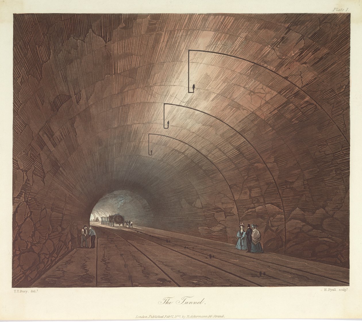 El túnel (grabado por Henry Pyall) de Thomas Talbot after Bury