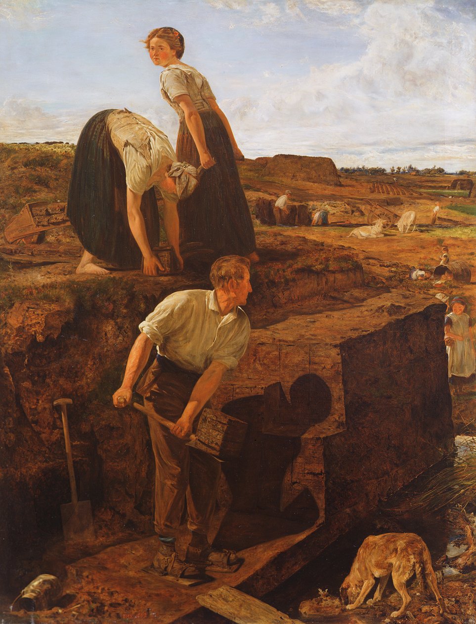 Minería de turba, 1869 de Thomas Wade