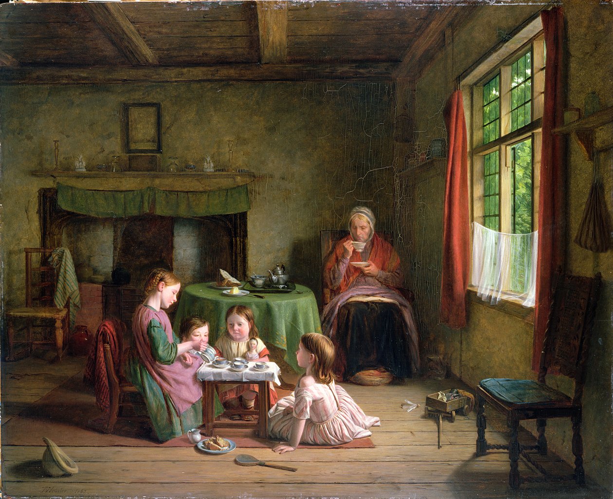Una fiesta de té, 1862 de Thomas Webster