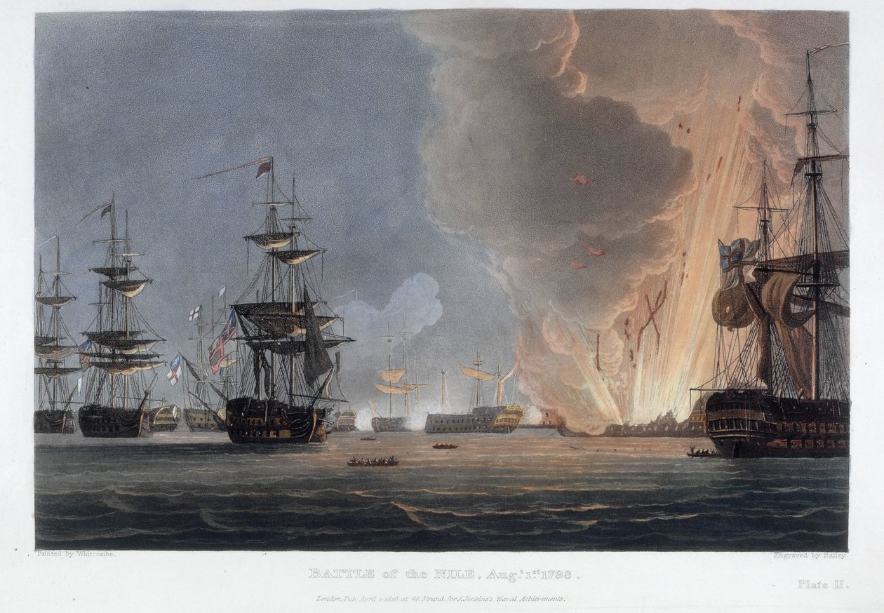 Batalla del Nilo, agosto de 1798 de Thomas Whitcombe