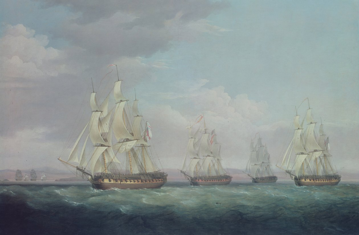 La captura de la Santa Brigida, 1799 de Thomas Whitcombe