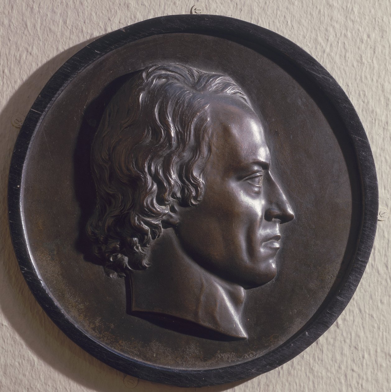 Medallón de retrato de Alfred, Lord Tennyson (1809-92) de Thomas Woolner