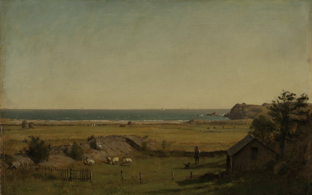 Vista cerca de Newport, Rhode Island, 1840-70 de Thomas Worthington Whittredge