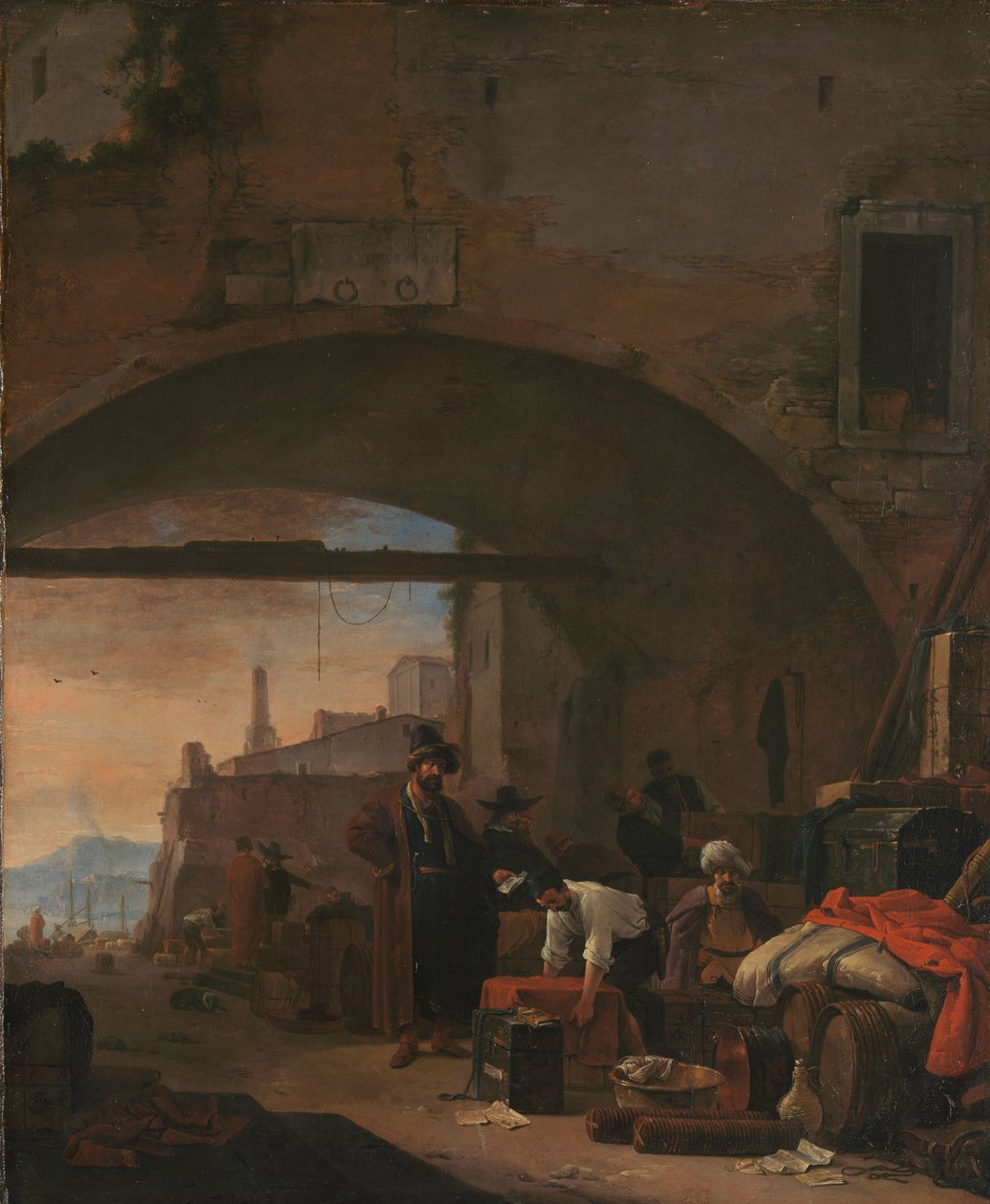 Vista de un puerto levantino, 1640-77 de Thomas Wyck