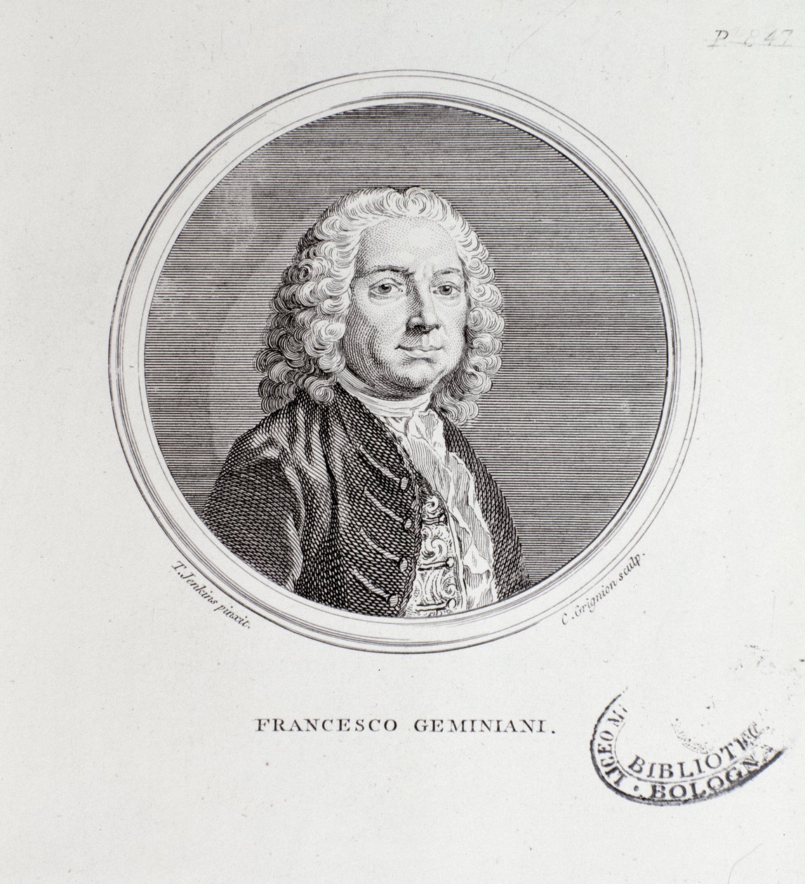 Retrato de Francesco Geminiani (1687-1762) compositor y violinista italiano de Thomas Jenkins