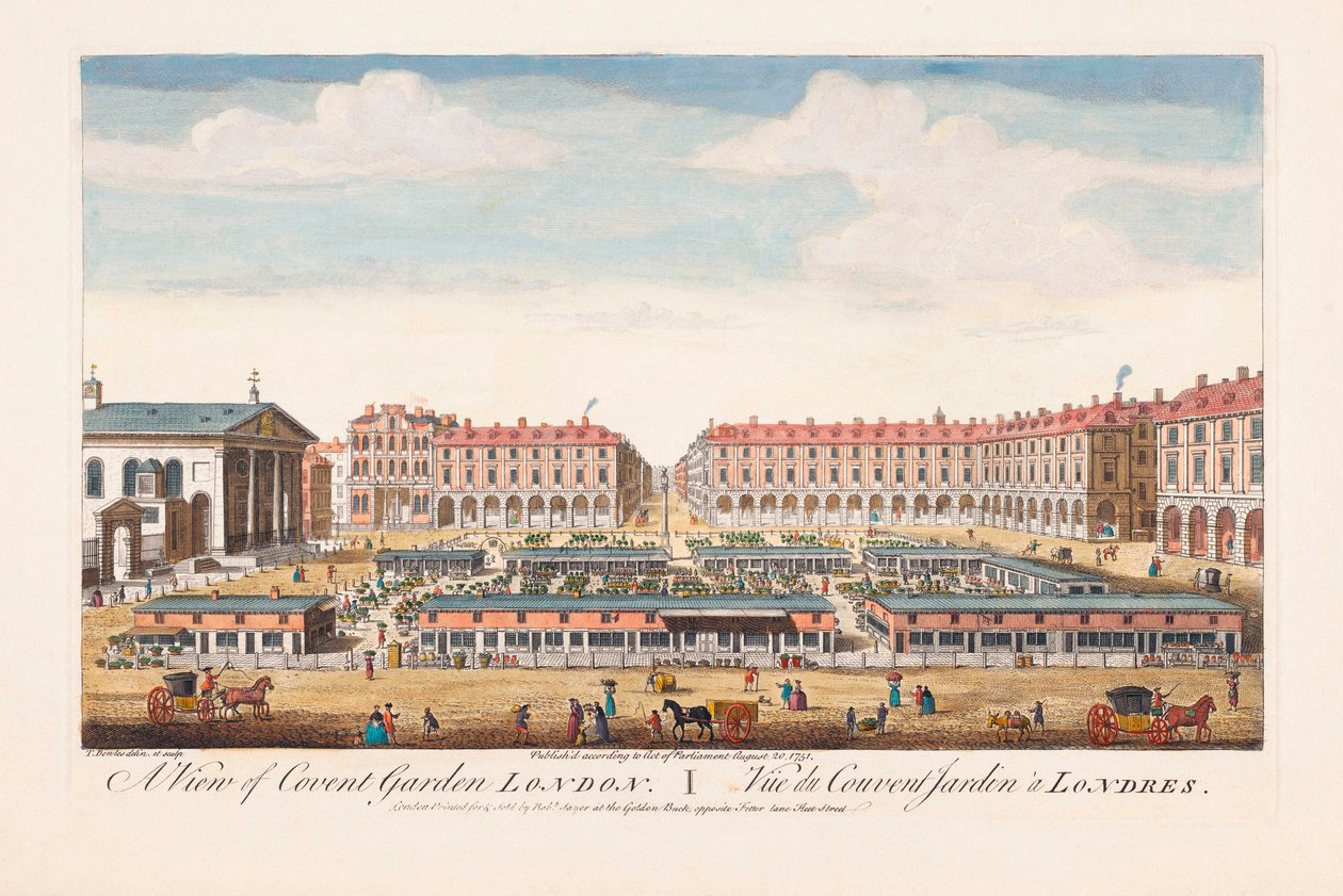 Una vista de Covent Garden, Londres de Thomas (after) Bowles