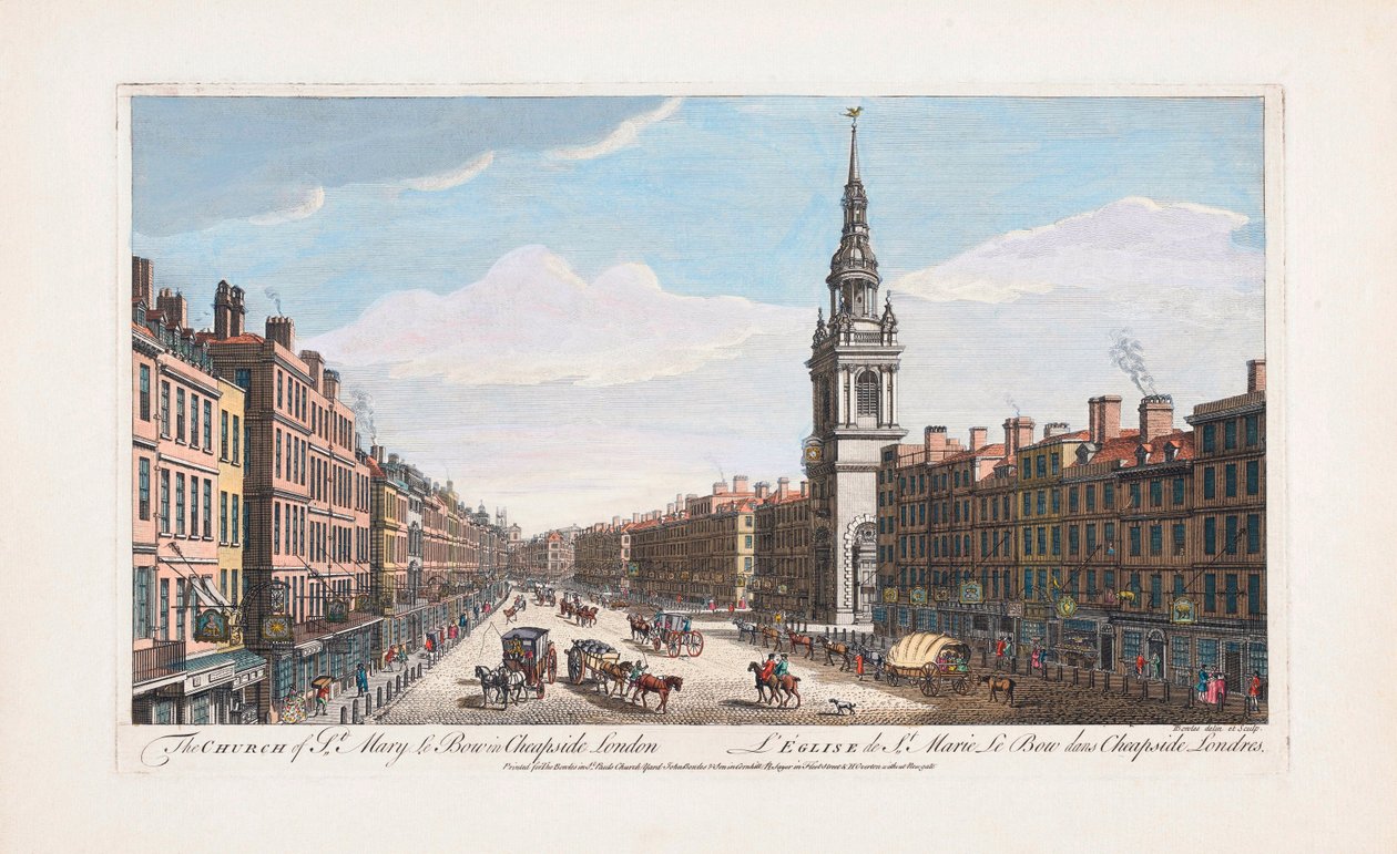 Iglesia de St. Mary le Bow, Londres de Thomas (after) Bowles