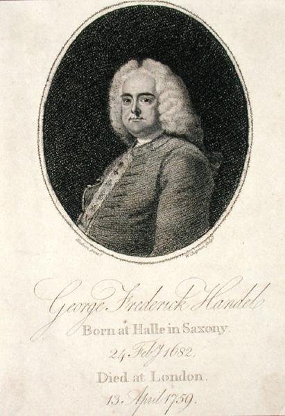 George Frederick Handel (1685-1759) grabado por W. Chapman (grabado) de Thomas (after) Hudson