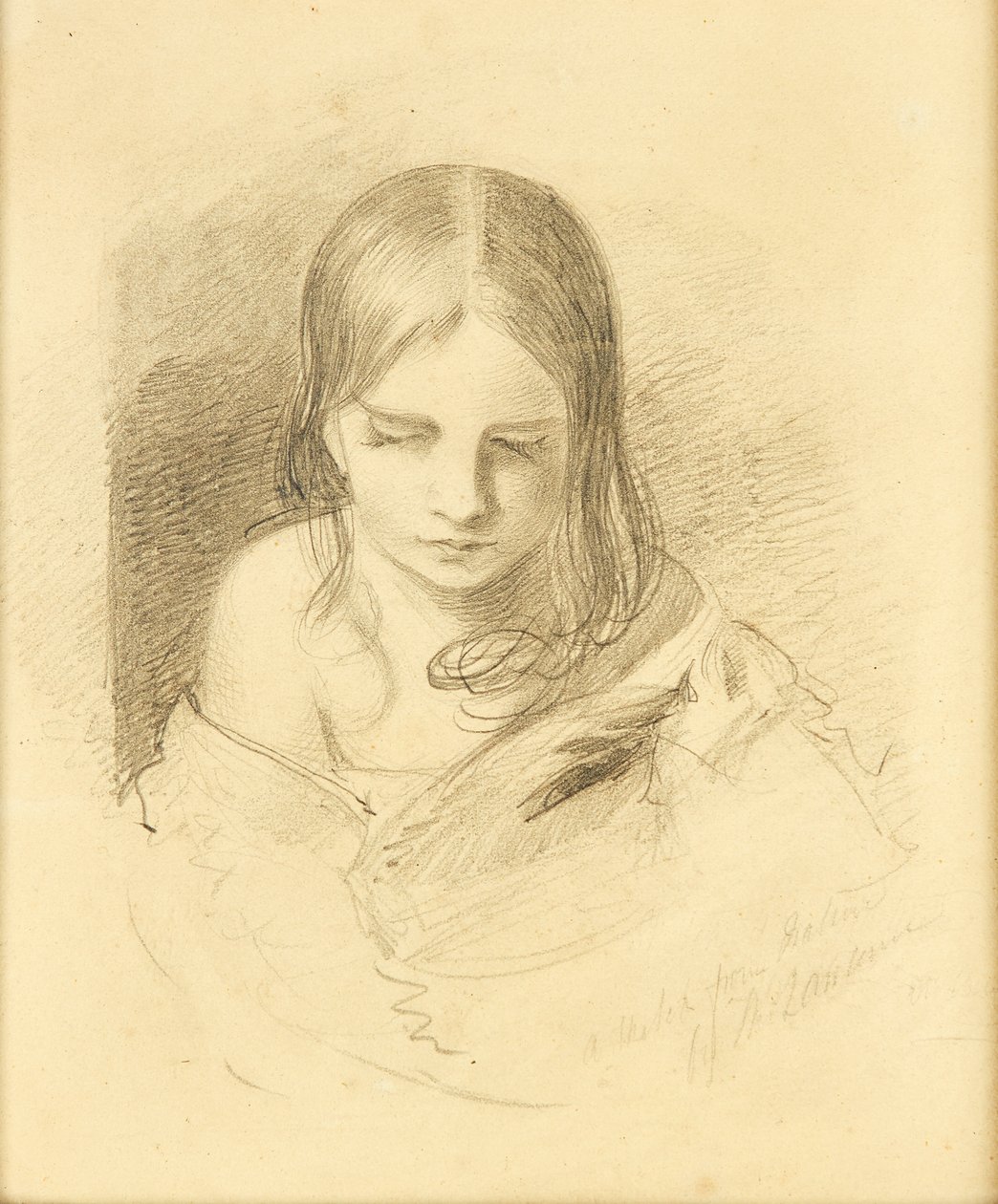 Un boceto de la naturaleza, se dice que es Ines Fletcher de Thomas (after) Lawrence