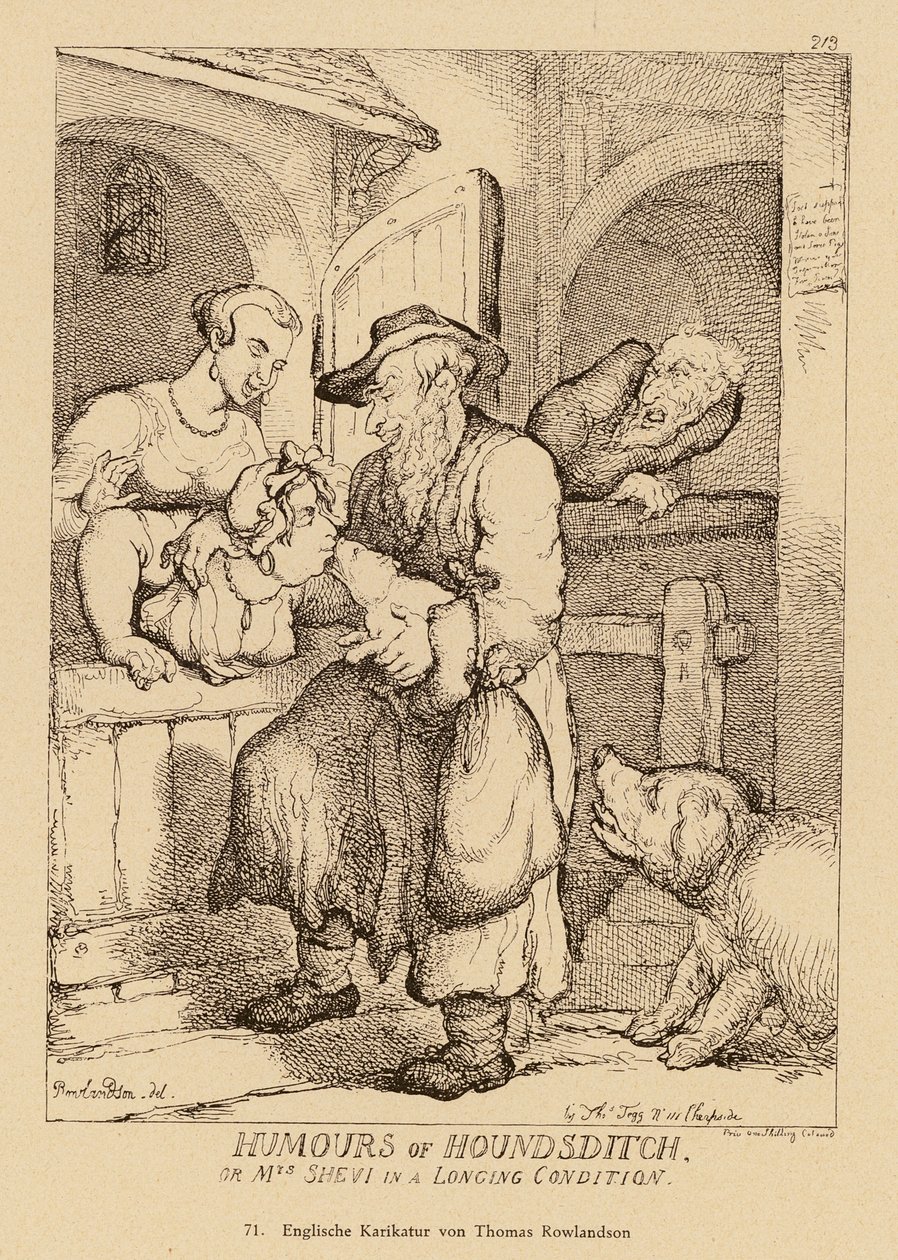 Humores de Houndsditch de Thomas (after) Rowlandson