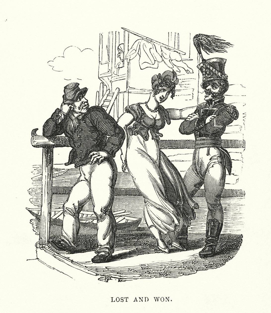 Lost and won (grabado) de Thomas (after) Rowlandson