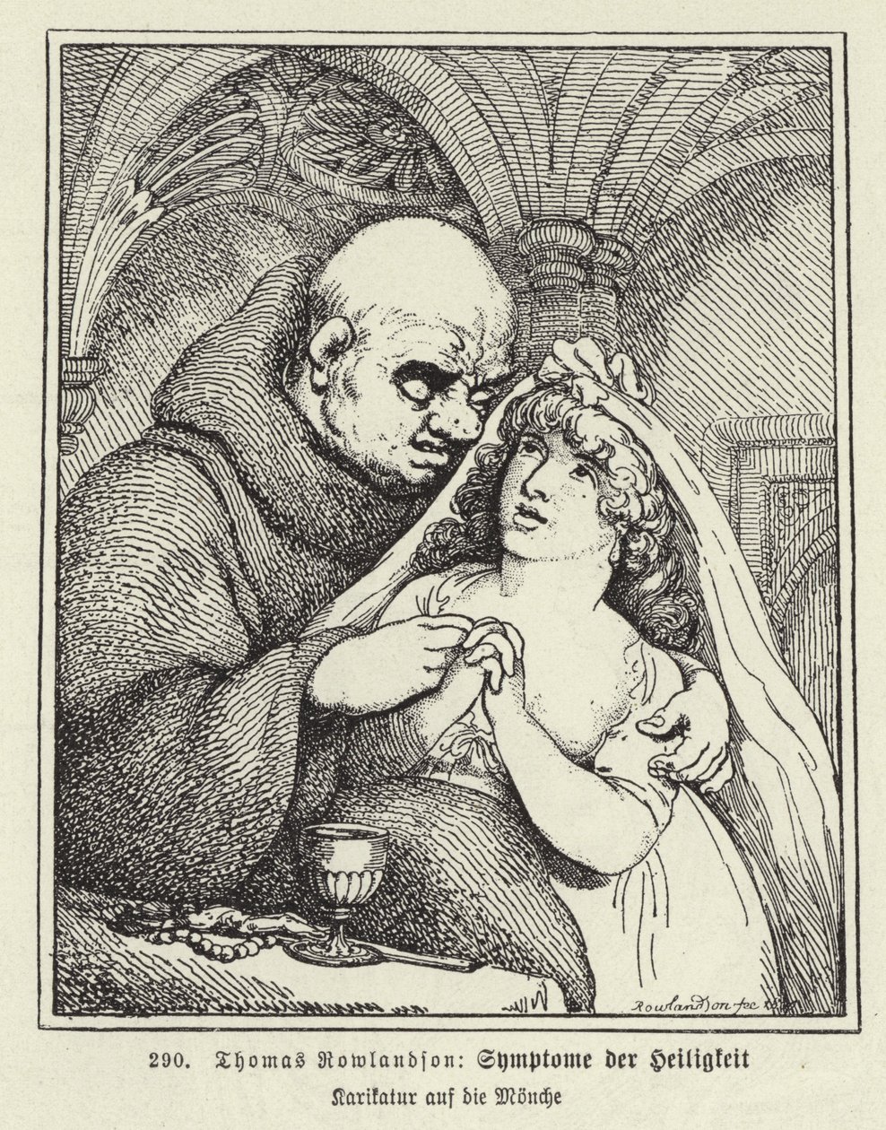Síntomas de santidad (litografía) de Thomas (after) Rowlandson