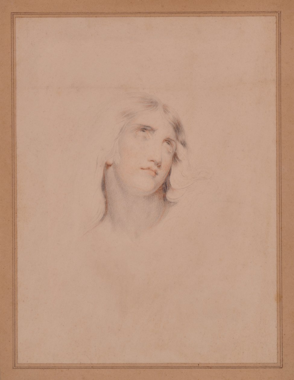 Cabeza de un joven en éxtasis de Thomas (attr. to) Lawrence