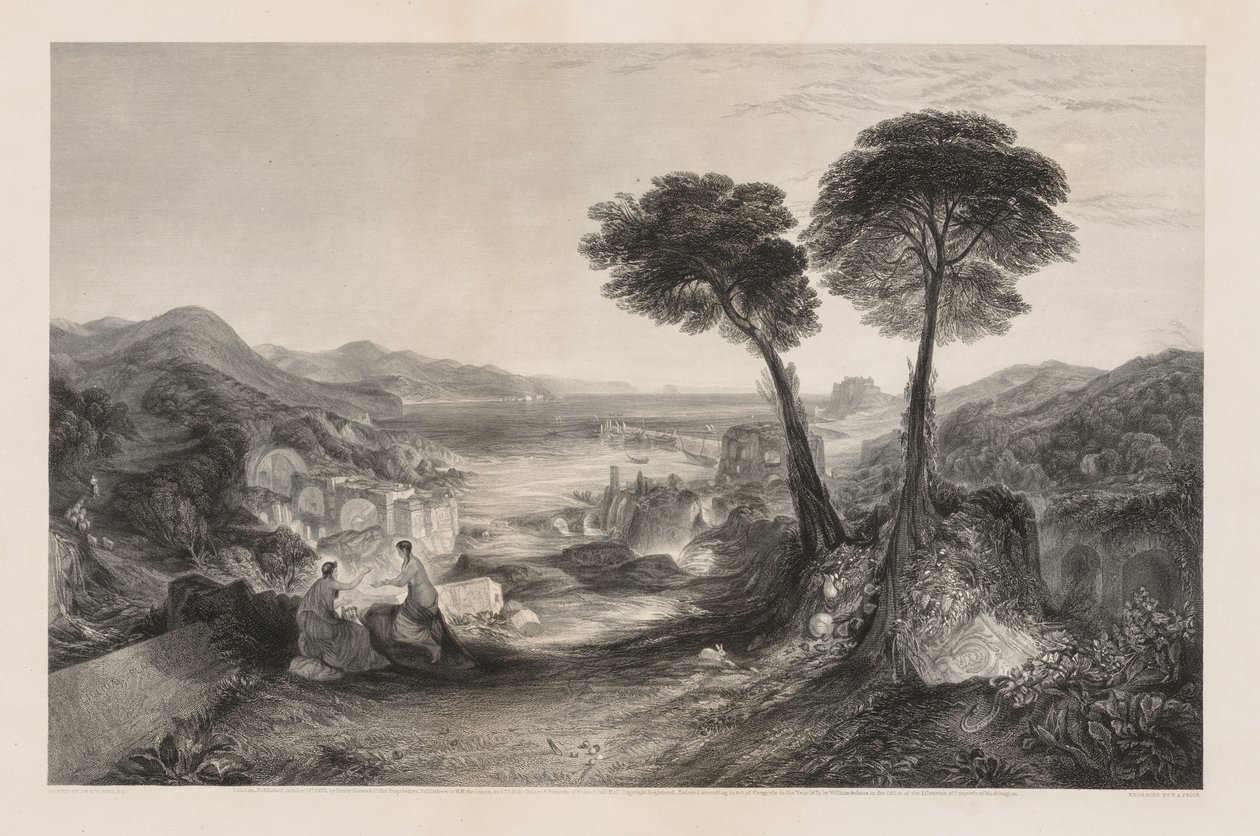 La bahía de Baiae, Apolo y la Sibila de Thomas Abiel Prior