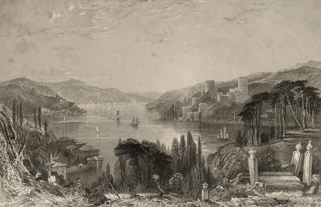 Boumeli Hissar, o el Castillo de Europa de Thomas Allom