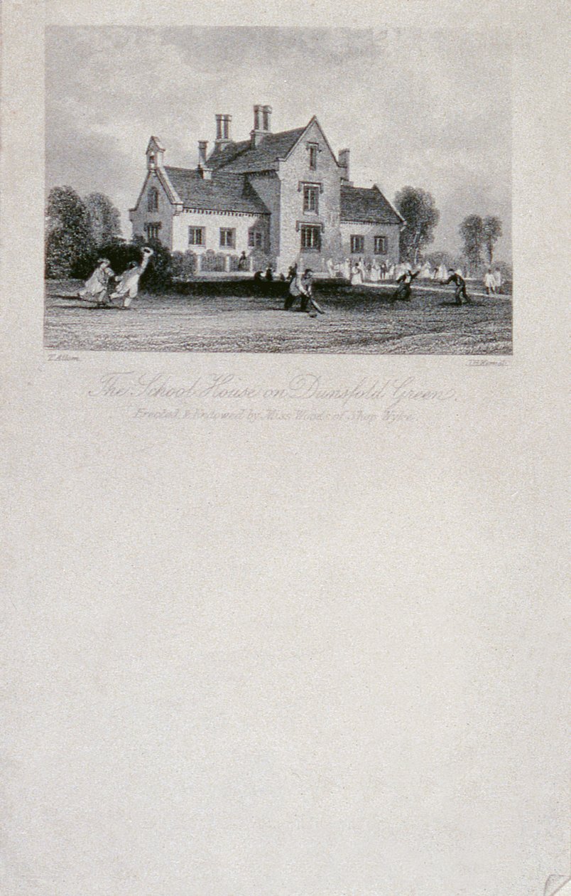 La Casa de la Escuela en Dunsfold Green, Surrey de Thomas Allom