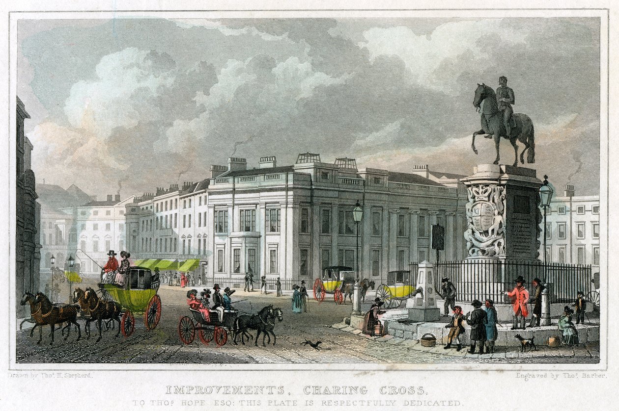 Mejoras, Charing Cross, Westminster, Londres, 1828 de Thomas Barber